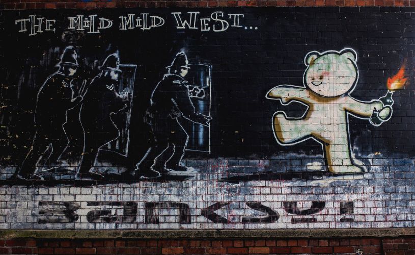 Banksy 'Mild Mild West' - Credit Morgane Bigault